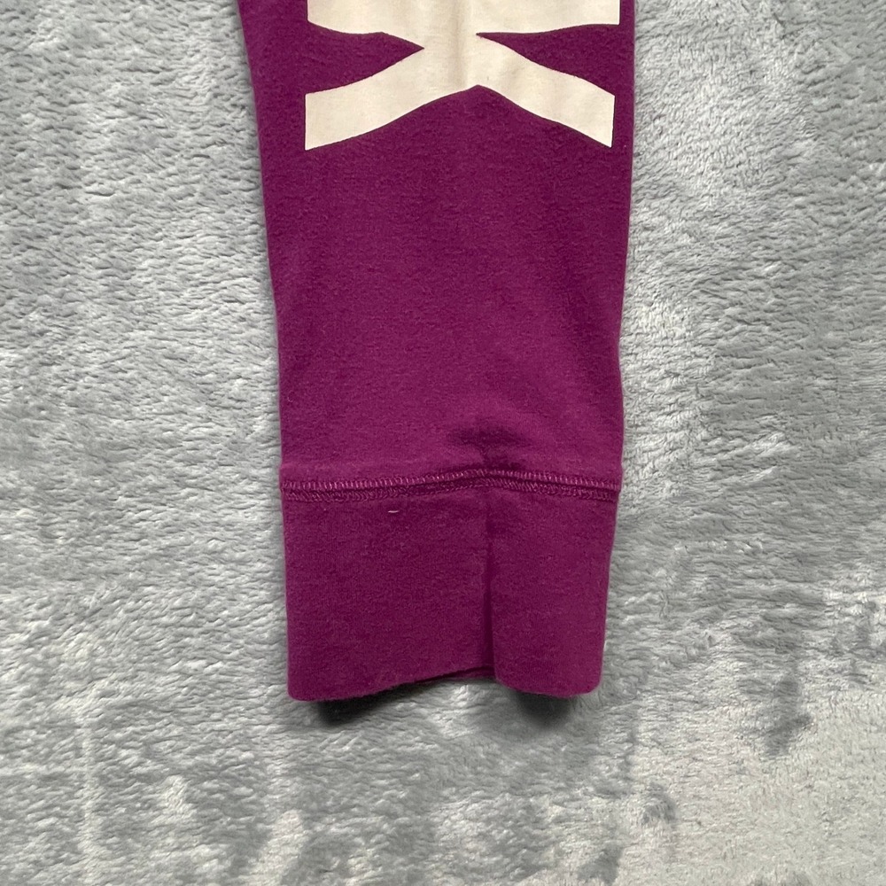 Victoria's Secret PINK Yoga Leggings Womens Medium Purple Love Pink Graphic - Picture 2 of 9